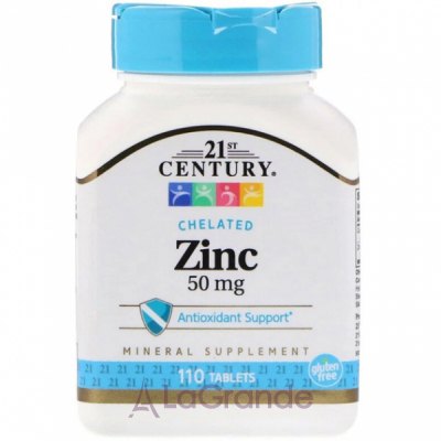 21st Century Zinc Chelated 50 mg ĳ  
