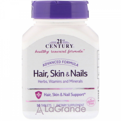 21st Century Advanced Formula Hair, Skin & Nails ³  ,   