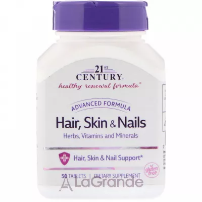 21st Century Advanced Formula Hair, Skin & Nails ³  ,   