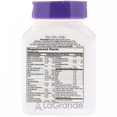 21st Century Advanced Formula Hair, Skin & Nails ³  ,   