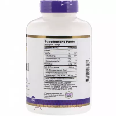 21st Century Fish Oil 1200 mg ĳ������ ������� 