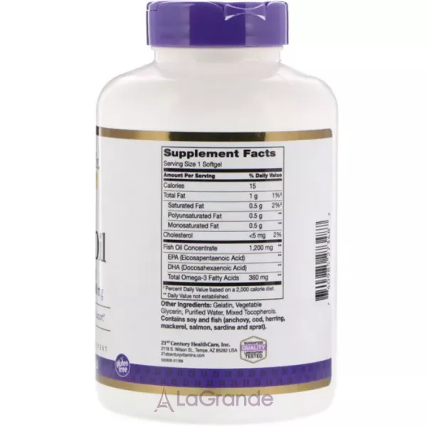 21st Century Fish Oil 1200 mg ����������� ������� 