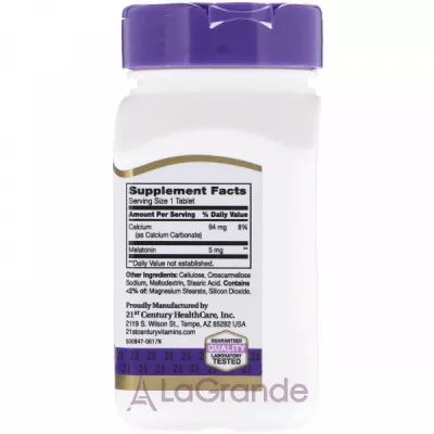 21st Century Melatonin 5 mg      