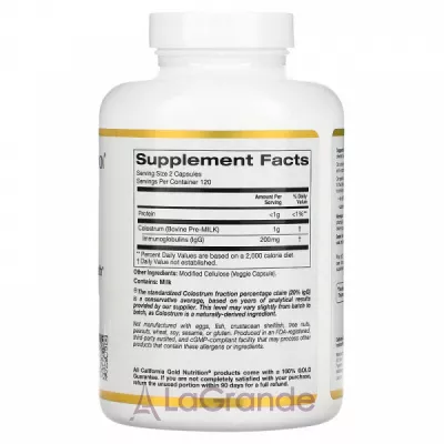 California Gold Nutrition Colostrum ĳ  