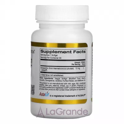 California Gold Nutrition Astaxanthin 12 mg ĳ  