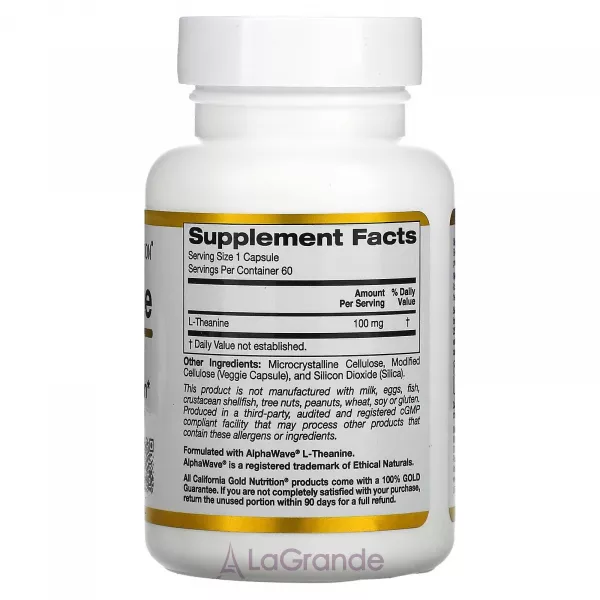 California Gold Nutrition L-Theanine 100 mg ����������� ������� ��� ������������ 