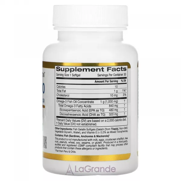 California Gold Nutrition Omega 800 ����������� ������� 