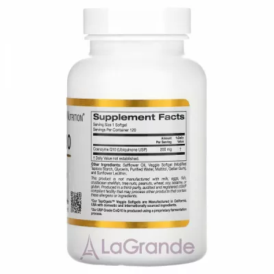 California Gold Nutrition CoQ10 200 mg ĳ  