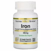California Gold Nutrition Iron 36 mg ����������� ������� "������������ ������ (�����������)", 36 ��