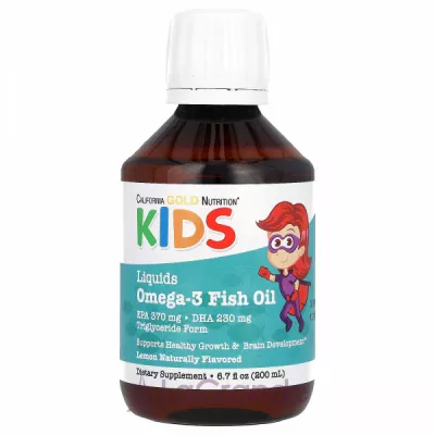 California Gold Nutrition Kids Liquids Omega-3 Fish Oil ĳ    