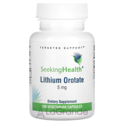 Seeking Health Lithium Orotate 5mg VegCaps   