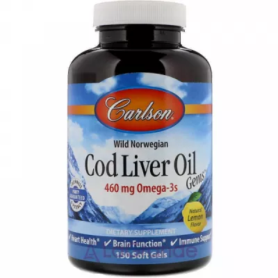 Carlson Cod Liver Oil Gems 460 mg ĳ  