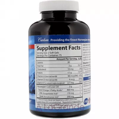 Carlson Cod Liver Oil Gems 460 mg ĳ  