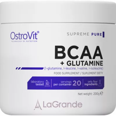 OstroVit BCAA+ Glutamine Pure  BCAA+ Glutamine    