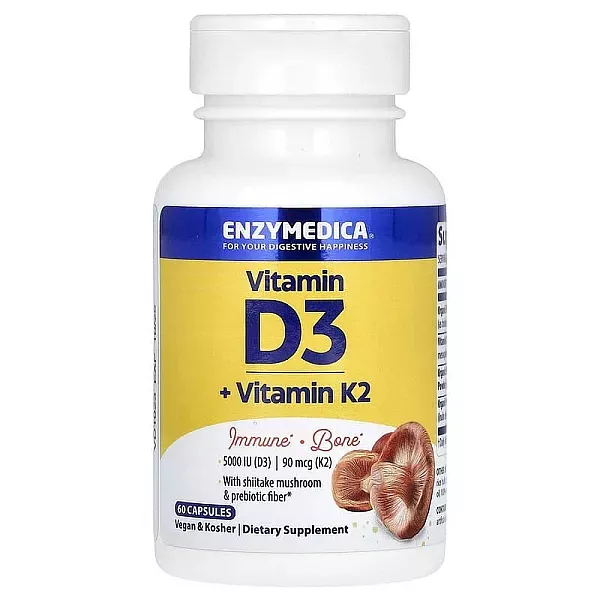 Enzymedica Vitamin D3 + Vitamin K2 ����������� ������� 