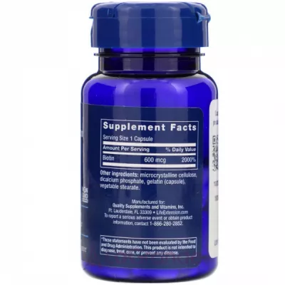 Life Extension Biotin 600 mcg ĳ   ' ,    