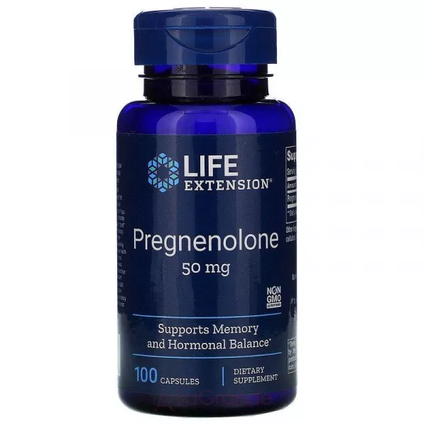 Life Extension Pregnenolone 50 mg ĳ������ ������� ��� �������� ���'�� �� ������������� ������� 