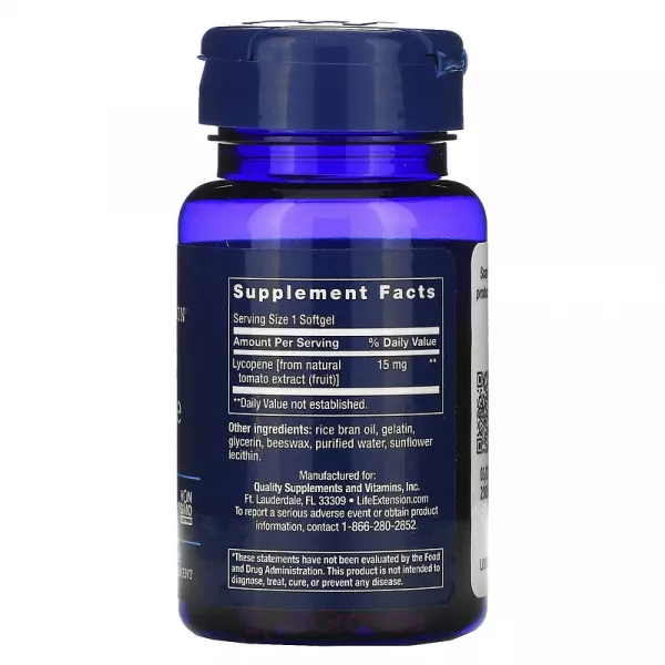 Life Extension Mega Lycopene 15 mg ĳ������ ������� ��� �������� ������'� �������� �� �������-������� ������� 