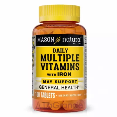 Mason Natural Daily Multiple Vitamins With Iron      