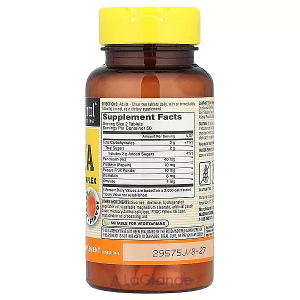 Mason Natural Papaya Digestive Enzyme Complex �������� ��������������� ��������� ������, ����������� �������� � ���������� ������