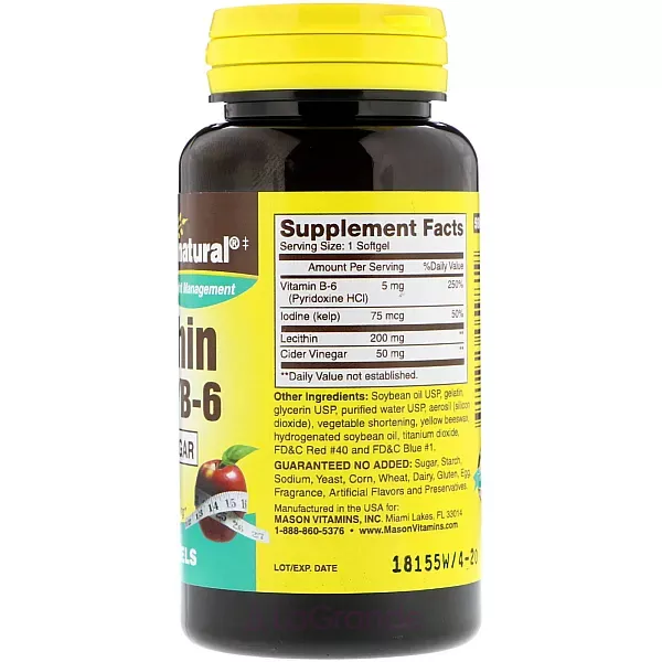 Mason Natural Lecithin with Kelp / B6 Plus Cider Vinegar ����������� ������� 