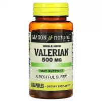 Mason Natural Valerian 500 mg ĳ������ ������� "��������", 500 ��