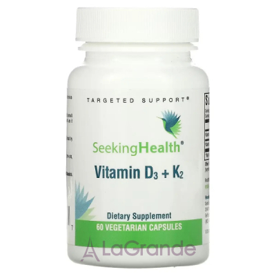 Seeking Health Vitamin D3/5000ME+K2/100mcg VegCaps ĳ  