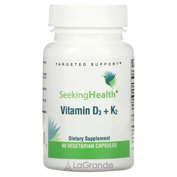 Seeking Health Vitamin D3/5000ME+K2/100mcg VegCaps ĳ������ ������� 