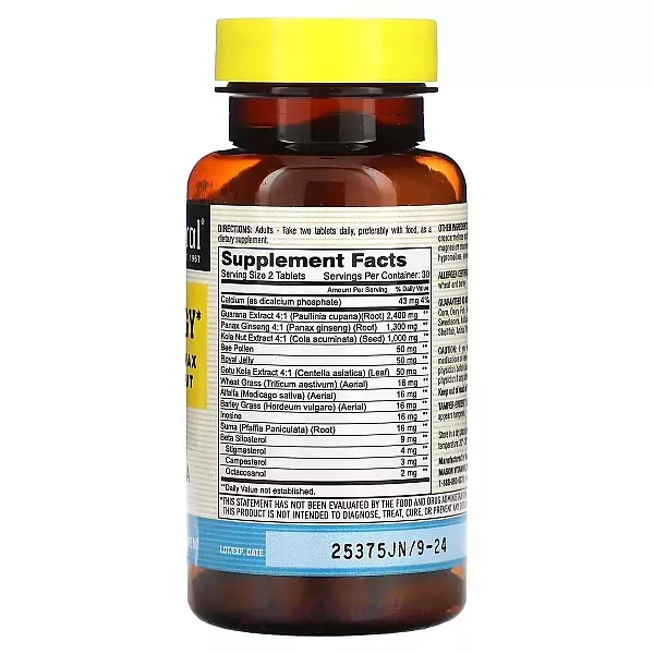 Mason Natural Super Energy with Guarana, Panax Ginseng & Kola Nut ����������� ������� � ��������, ��������� � ������ ���� 