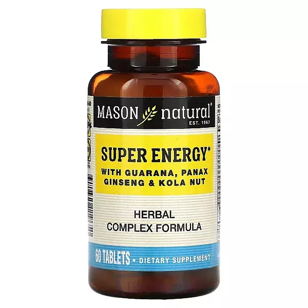 Mason Natural Super Energy with Guarana, Panax Ginseng & Kola Nut ����������� ������� � ��������, ��������� � ������ ���� 