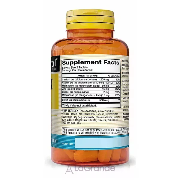 Mason Natural Calcium 600 + D3 Plus Minerals ����������� ������� ��� ��������� �������� ������ 