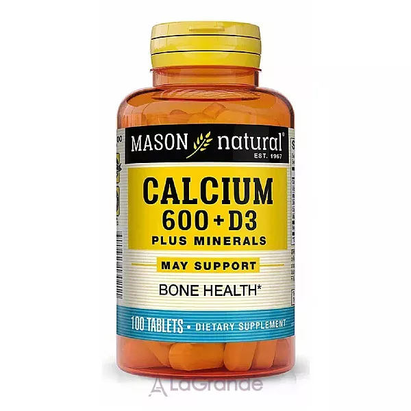 Mason Natural Calcium 600 + D3 Plus Minerals ����������� ������� ��� ��������� �������� ������ 
