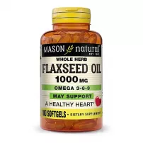 Mason Natural Flax Seed Oil 1000 mg ĳ������ ������� "������ ���", 1000 ��