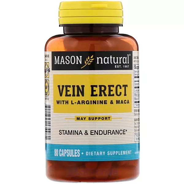 Mason Natural Vein Erect with L-Arginine & Maca ����������� ������� � L-��������� � ����� ��� ��������� ��������������� �������� ������