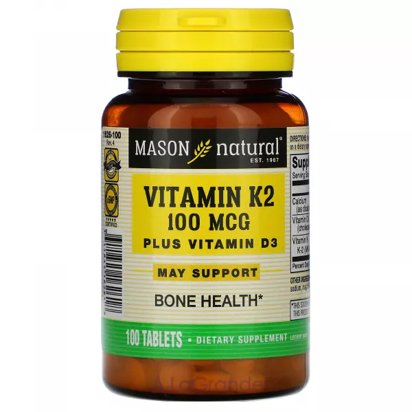 Mason Natural Vitamin K2 Plus Vitamin D3 ĳ������ ������� 
