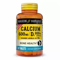 Mason Natural Calcium 600 mg with Vitamin D3 800 IU ����������� ������� "������� � ������� D3", 600 ��/800 ��