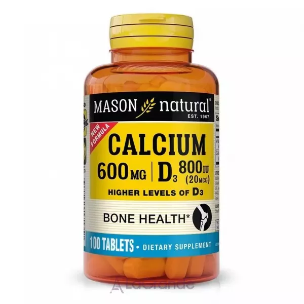 Mason Natural Calcium 600 mg with Vitamin D3 800 IU ĳ������ ������� 