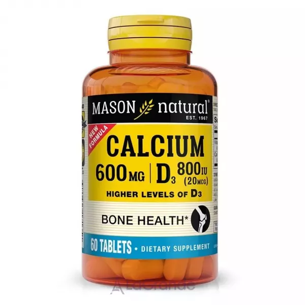 Mason Natural Calcium 600 mg with Vitamin D3 800 IU ĳ������ ������� 