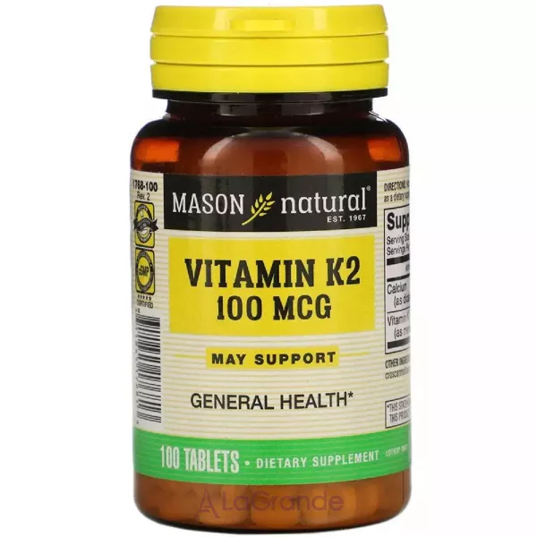 Mason Natural Vitamin K2 100 mcg ����������� ������� 