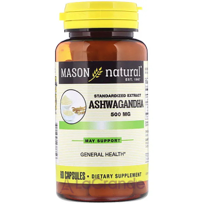 Mason Natural Ashwagandha 500 mg ĳ  