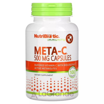 NutriBiotic Immunity Meta-C 500 mg Capsules   