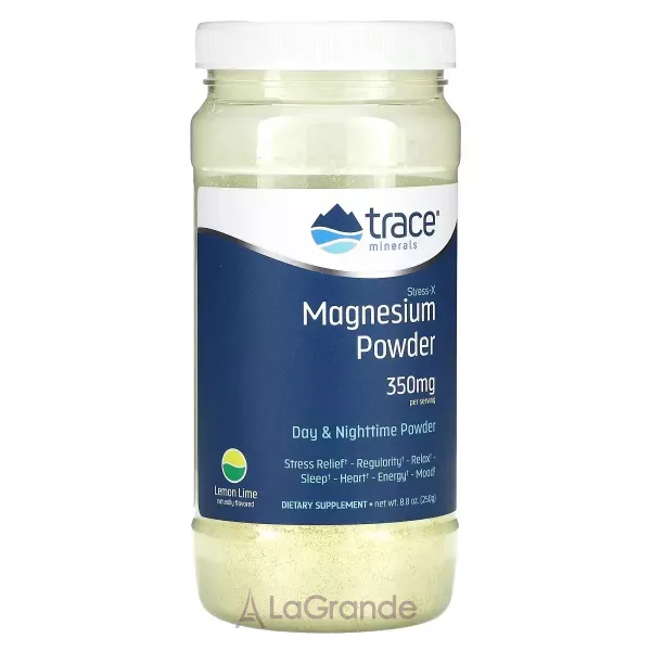 Trace Minerals Stress-X Magnesium 350mg Powder Lemon Lime ���������-���� � ������� 