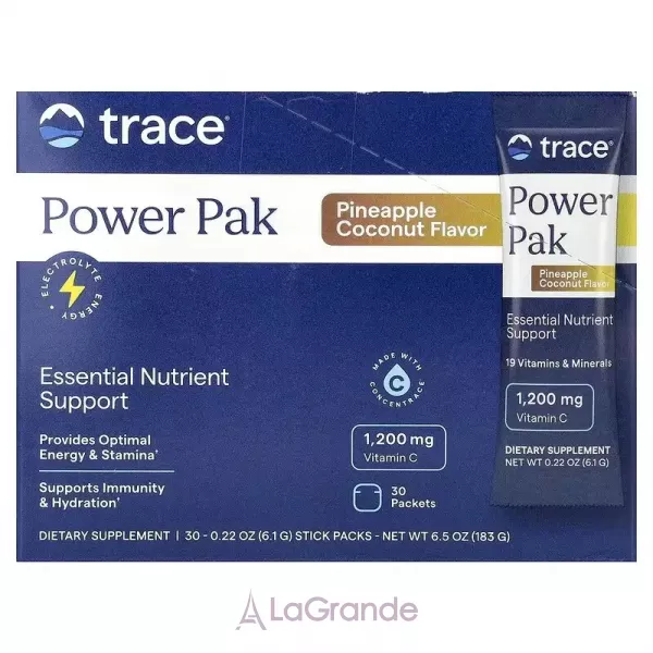 Trace Minerals Power Pak Pineapple Coconut Flavor ĳ������ ������� ���� �������� ����������� 