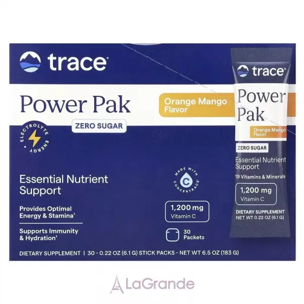 Trace Minerals Power Pak Orange Mango Flavor ĳ������ ������� ���� �������� ����������� 