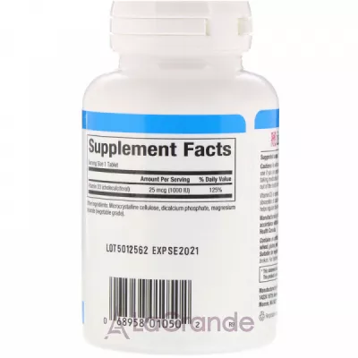 Natural Factors Vitamin D3 25 mcg (1000 IU) ĳ  