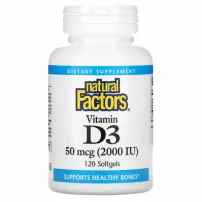 Natural Factors Vitamin D3 50 mcg (2000 IU) ����������� ������� "������� D3", 50 ��� (2000 ��)