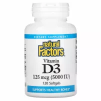 Natural Factors Vitamin D3 125 mcg (5000 IU) ����������� ������� "������� D3", 125 ��� (5000 ��)