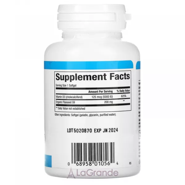 Natural Factors Vitamin D3 125 mcg (5000 IU) ĳ������ ������� 