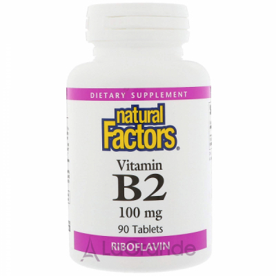 Natural Factors Vitamin B2 Riboflavin 100 mg   