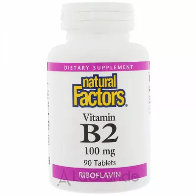 Natural Factors Vitamin B2 Riboflavin 100 mg   